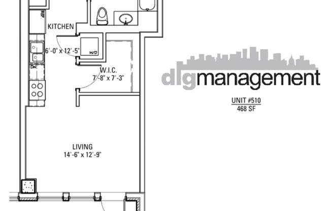 Studio, 1 bath, 468 sqft, $2,050, Unit 3833-610