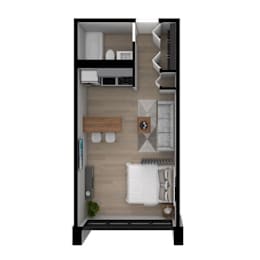 Studio, 1 bath, 351 sqft, $1,140