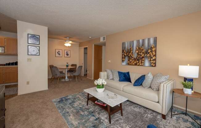 Canterbury Downs model dining room and living room, Roseville, CA, 95678
