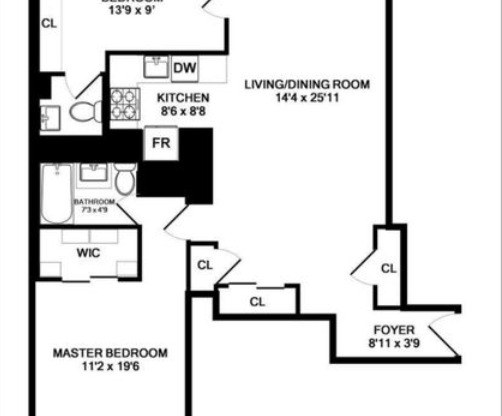2 beds, 1.5 baths, 880 sqft, $6,000, Unit 17D