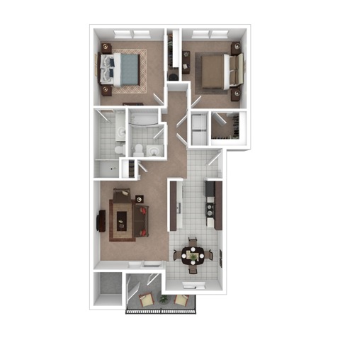 Two Bedroom Two Bath | Apartments for Rent in Tualatin OR | River Ridge