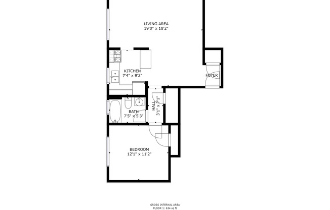 1 bed, 1 bath, 578 sqft, $1,335, Unit 4104A5