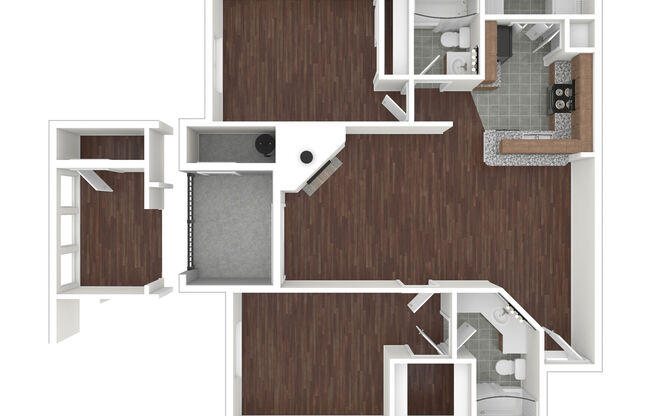 2 beds, 2 baths, 1,038 sqft, $1,400