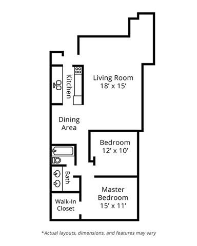 2 beds, 1 bath, 960 sqft, $1,320