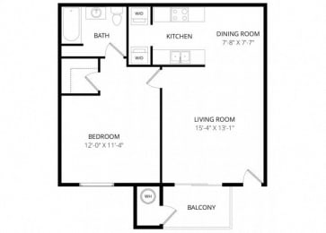 1 bed, 1 bath, 701 sqft, $1,170