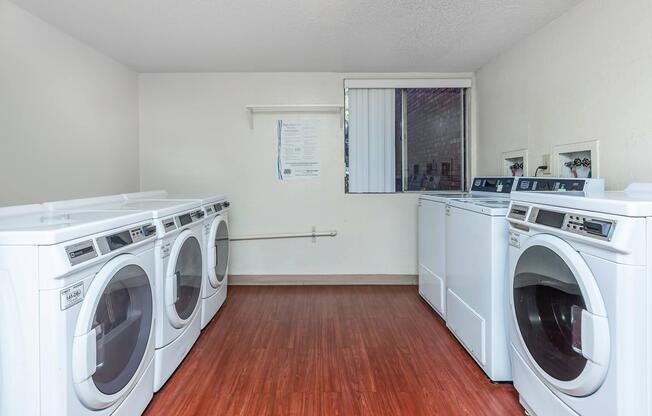 washers and dryers in the community laundry room