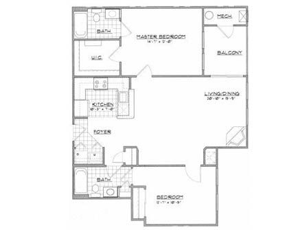 2 beds, 2 baths, 1,140 sqft, $2,040