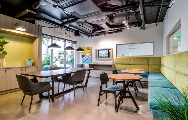 Lounge at Equinox Apartments, Seattle, Washington