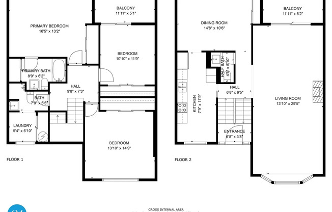 3 beds, 2.5 baths, 1,850 sqft, $2,295, Unit 1712