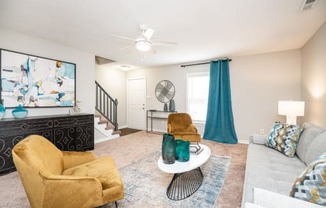 Living Room Interior at Hyde Park Townhomes, PRG Real Estate Management, Chester