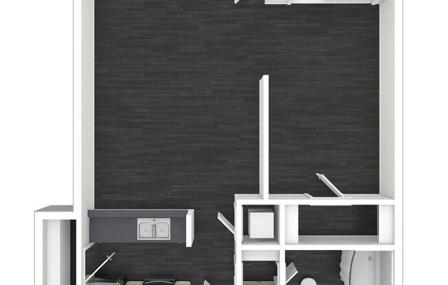 Studio, 1 bath, 598 sqft, $1,999