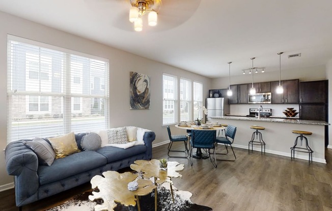 Open Concept Living Room and Kitchen