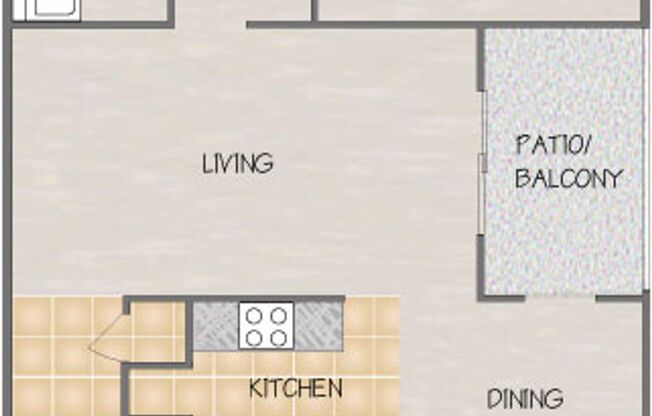 1 bed, 1 bath, 703 sqft, $1,165, Unit 108