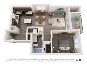 1 bed, 1 bath, 832 sqft, $1,550