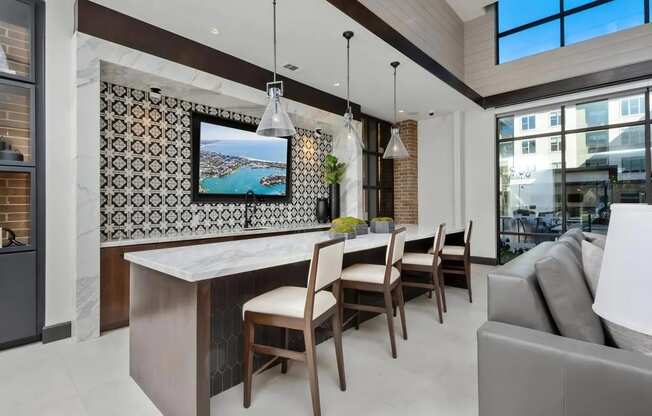 Bar Seating with TV