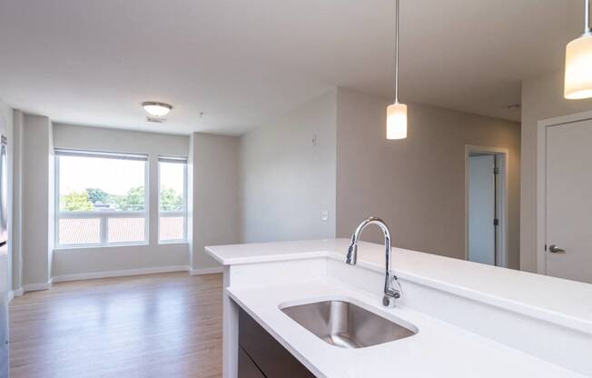 large open living space with wide windows