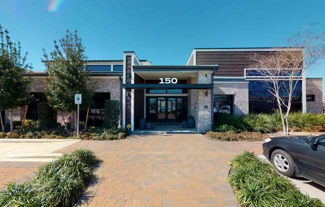 a building with a car parked in front of it