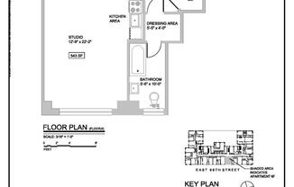 Studio, 1 bath, 543 sqft, $3,800, Unit 6F