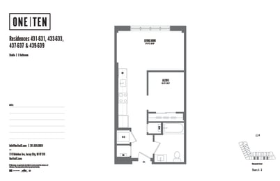 Studio, 1 bath, $2,805