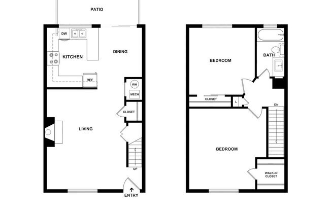 2 beds, 1 bath, 1,080 sqft, $2,050