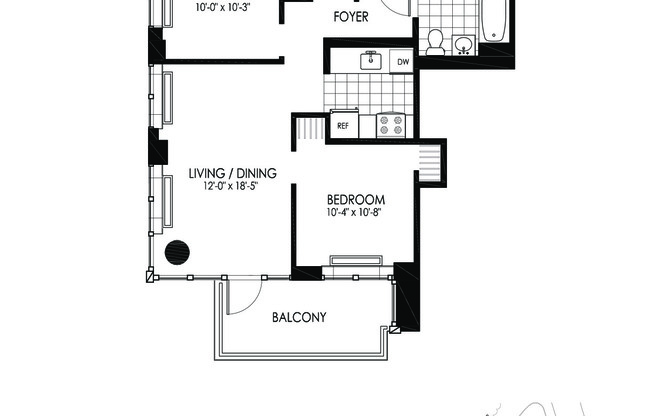 2 beds, 1 bath, $4,795, Unit 1610