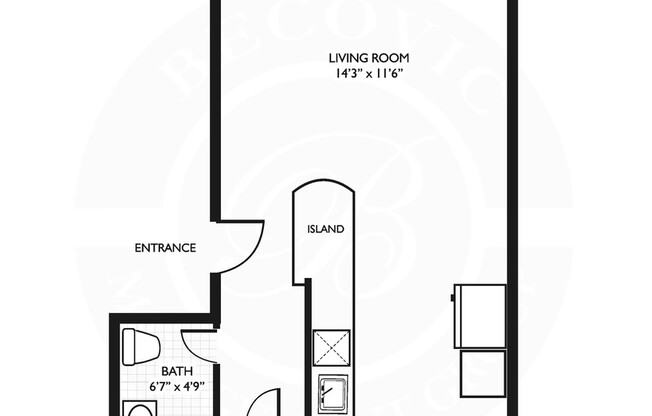 Studio, 1 bath, 400 sqft, $1,650, Unit 6111-3rdFloor