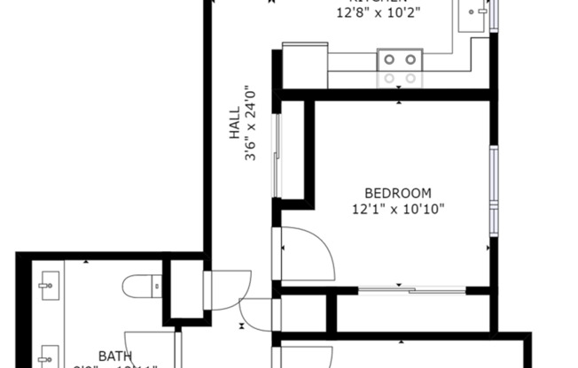 2 beds, 1 bath, 920 sqft, $2,100, Unit 301