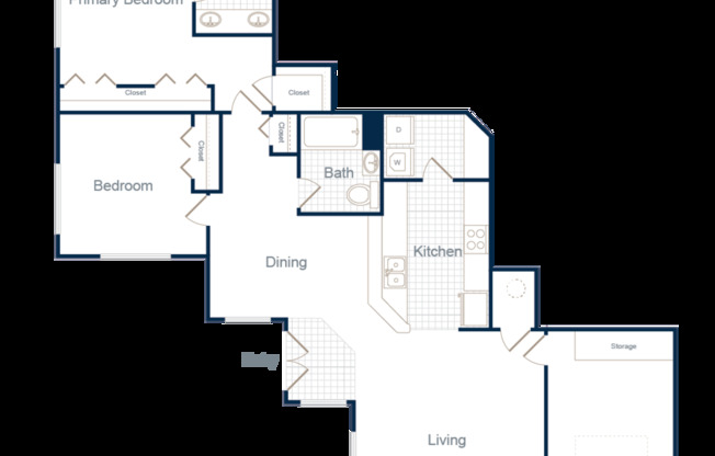 2 beds, 2 baths, 1,240 sqft, $3,679