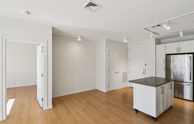Kitchen with granite countertop at Park77 Apartments, Massachusetts, 02138