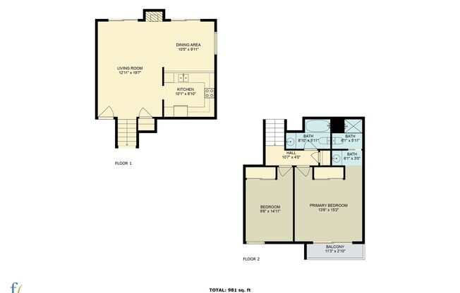 2 beds, 2 baths, $3,600