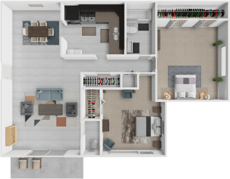 2 beds, 1 bath, 800 sqft, $1,145