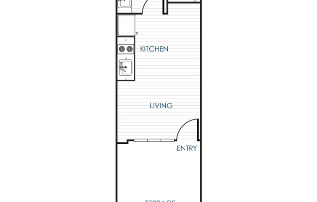 Studio, 1 bath, 387 sqft, $2,060