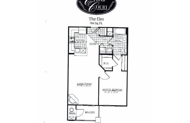 1 bed, 1 bath, 744 sqft, $1,825