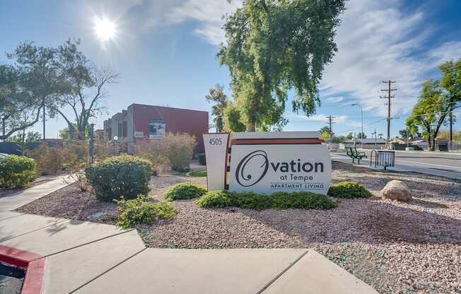 Monument Sign at Ovation at Tempe Apartments