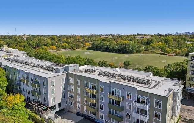 Complete Aerial view of the property at Park77 Apartments, Massachusetts, 02138