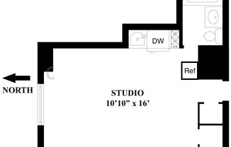 Studio, 1 bath, $2,600, Unit 318