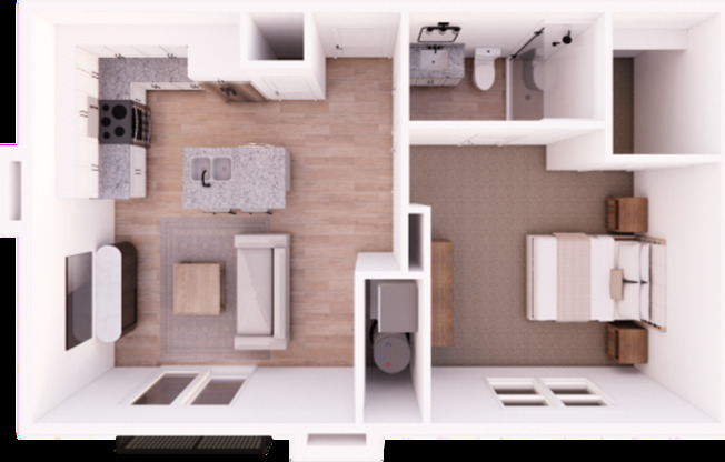 1 bed, 1 bath, 601 sqft, $1,450, Unit 1737-112