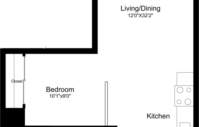 Studio, 1 bath, 585 sqft, $3,215, Unit 442