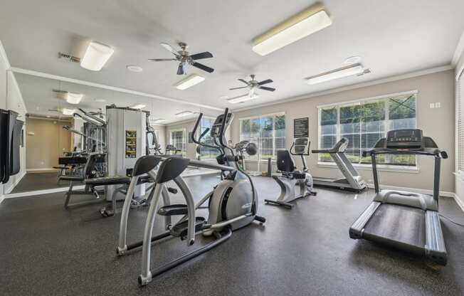 the gym at the preserve apartments