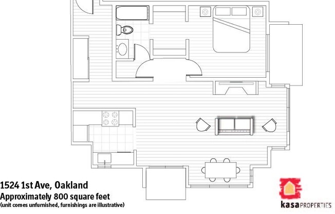 1 bed, 1 bath, 700 sqft, $2,395, Unit 303 - empty