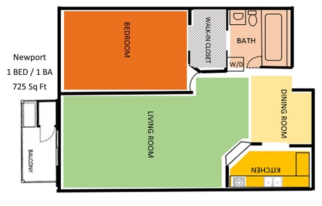 1 bed, 1 bath, 725 sqft, $954, Unit 322E