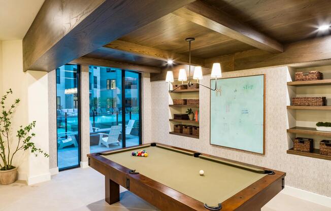 Enjoy a game of pool or relax by the poolside just outside—Modera Trailhead blends recreation and leisure seamlessly.