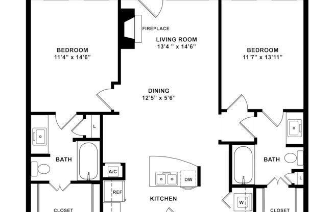 2 beds, 2 baths, 1,084 sqft, $1,645