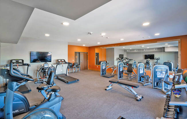 Fitness Center at Heritage at Church Ranch 55+ Apartments, Westminster 