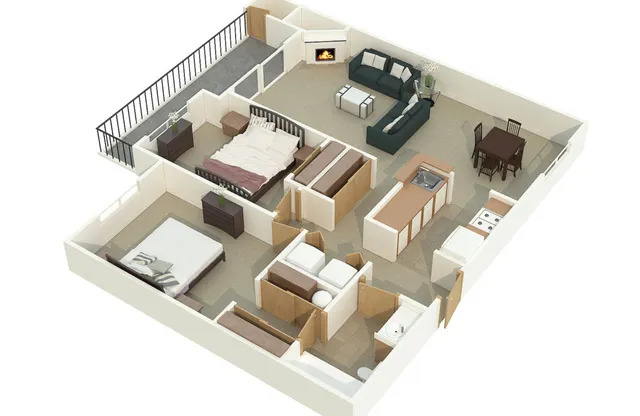 2 beds, 1 bath, 911 sqft, $1,949