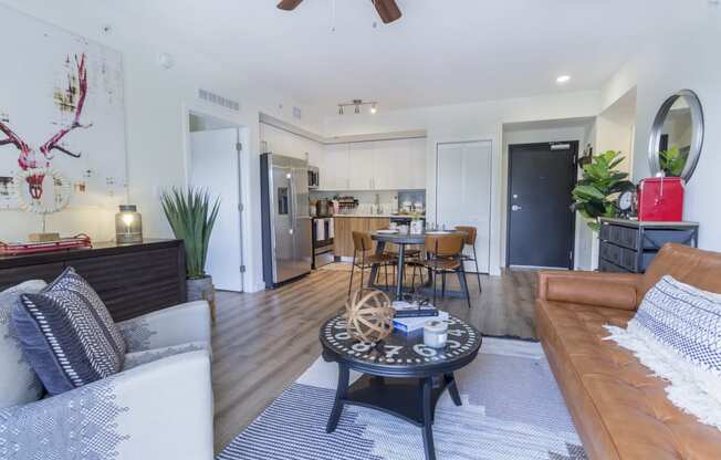 Modern Living Room With Kitchen View at Bay Village1, Palmetto Bay, 33157