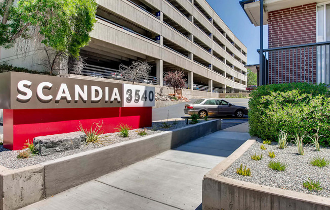 Entrance of property at Scandia Apartments