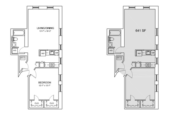 1 bed, 1 bath, 638 sqft, $1,965, Unit C-101
