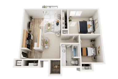 2 beds, 1 bath, 900 sqft, $1,199