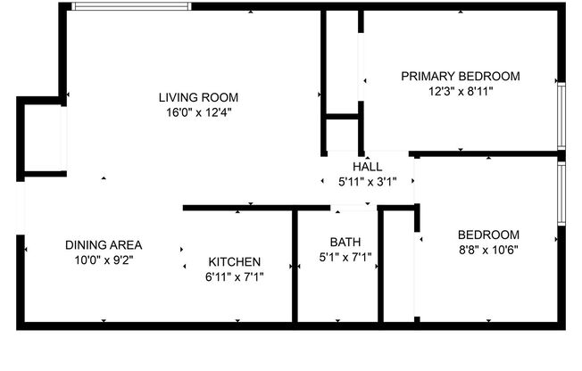 2 beds, 1 bath, 700 sqft, $800, Unit 1